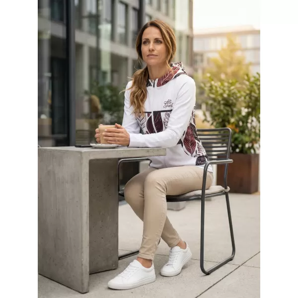  Panoul pentru femei pe Zip Premium ALTISPORT VOJ/ALW061MI02 ALB/BURGUNDIA 