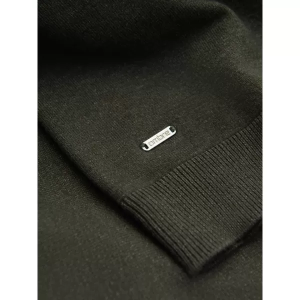  Pulover pentru bărbați OMBRE OM-SWTN-0125 MĂSLIN ÎNTUNECAT 
