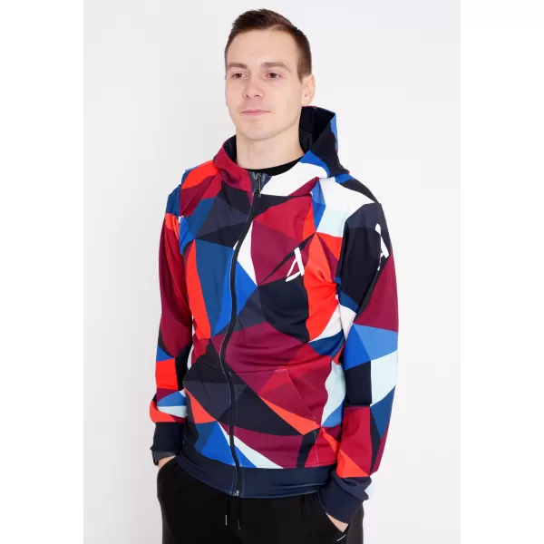  Panoul pentru bărbați pe Zip Premium ALTISPORT VOJ/ALM007MI02 ALBASTRU NAVAL/ROȘU 
