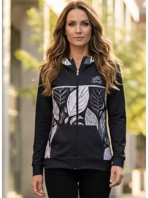 Panoul pentru femei pe Zip Premium ALTISPORT VOJ/ALW061MI02 ALB -NEGRU