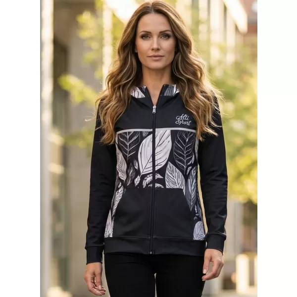  Panoul pentru femei pe Zip Premium ALTISPORT VOJ/ALW061MI02 ALB -NEGRU 