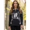 Panoul pentru femei pe Zip Premium ALTISPORT VOJ/ALW061MI02 ALB -NEGRU