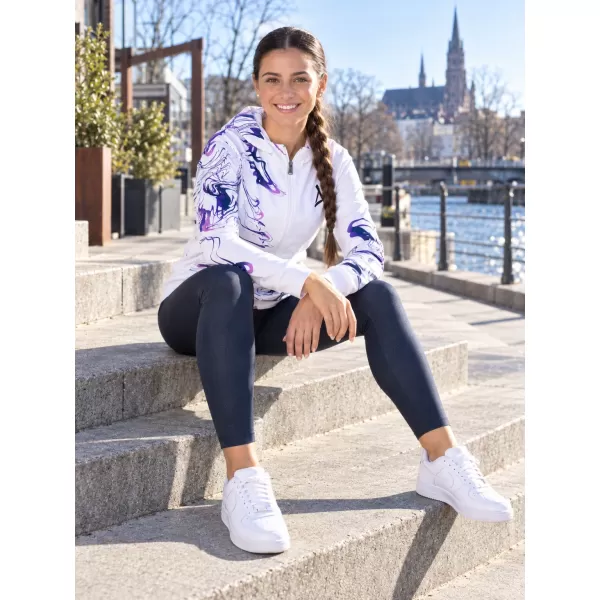  Panoul pentru femei pe Zip Premium ALTISPORT VOJ/ALW064MI02 ALB -VIOLET 