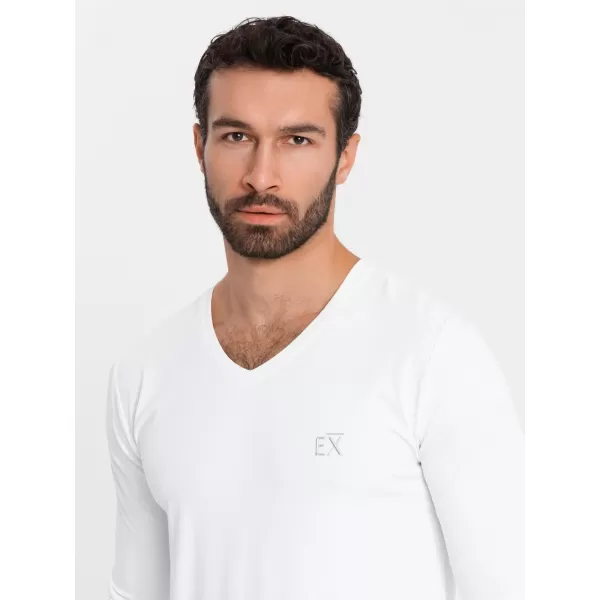  Cămaşă OMBRE OM-LSCL-0105 ALB 