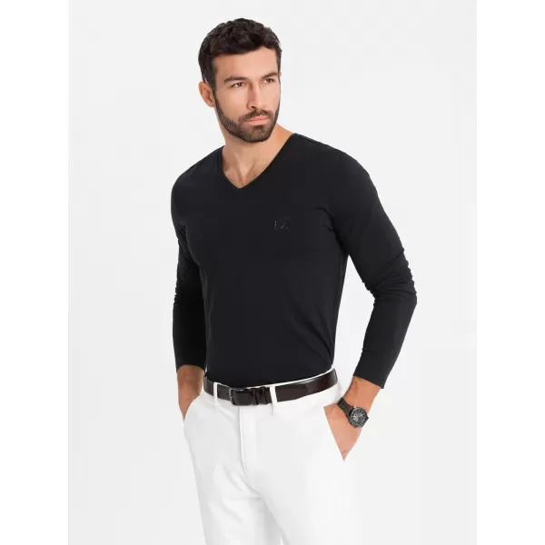  Cămaşă OMBRE OM-LSCL-0105 NEGRU 