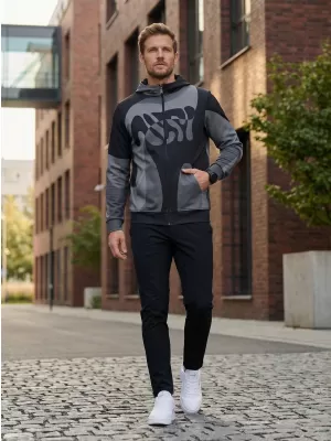Panoul pentru bărbați pe Zip Premium ALTISPORT VOJ/ALM056MI02 NEGRU