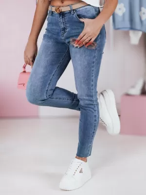 Pantalonii pentru doamne DSTREET UY2382 ALBASTRU