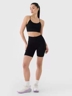 Leggurile scurte ale doamnelor 4F WSS25TFSTF014 NEGRU ADÂNC