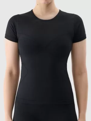Cămașă funcțională feminină 4F WSS25TFTSF1270 NEGRU ADÂNC