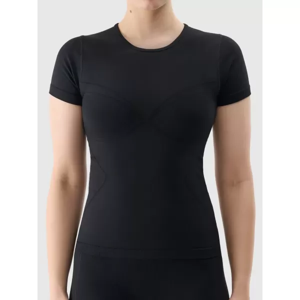  Cămașă funcțională feminină 4F WSS25TFTSF1270 NEGRU ADÂNC 