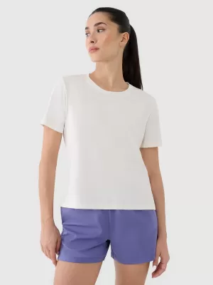 Cămașă funcțională feminină 4F RSS25TFTSF1236 APROAPE ALB