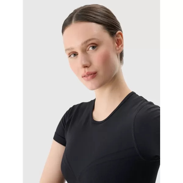  Cămașă funcțională feminină 4F WSS25TFTSF1270 NEGRU ADÂNC 