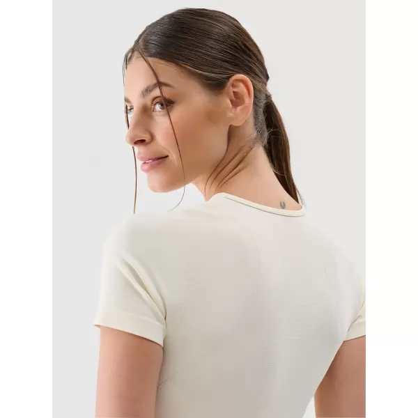  Cămașă funcțională feminină 4F WSS25TFTSF1270 APROAPE ALB 