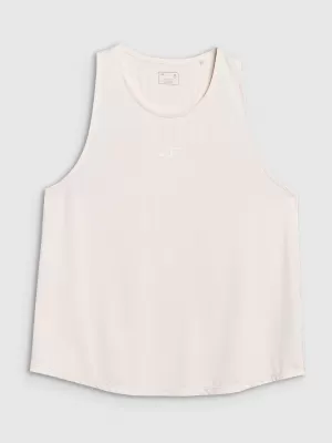 Top funcțional feminin funcțional 4F WSS25TFSLF412 APROAPE ALB