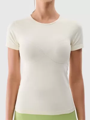 Cămașă funcțională feminină 4F WSS25TFTSF1270 APROAPE ALB