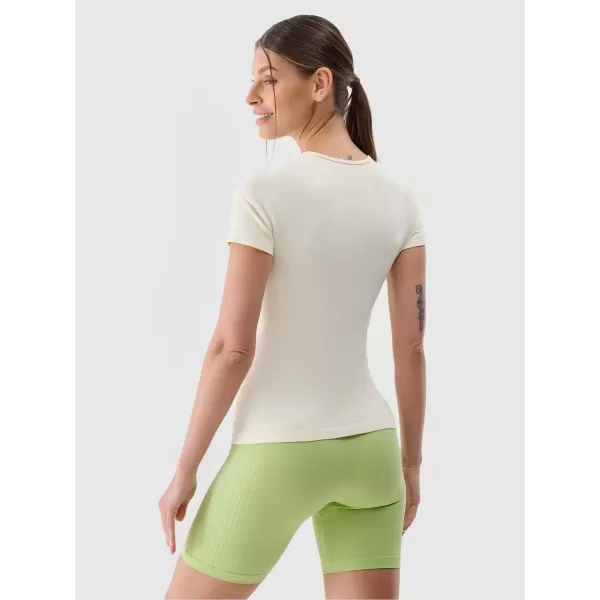  Cămașă funcțională feminină 4F WSS25TFTSF1270 APROAPE ALB 