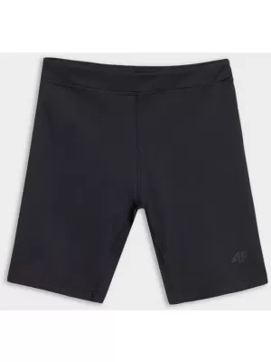 Pantaloni scurți elastici pentru copii 4F JWSS25TFSTF041 NEGRU ADÂNC