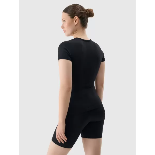  Cămașă funcțională feminină 4F WSS25TFTSF1270 NEGRU ADÂNC 