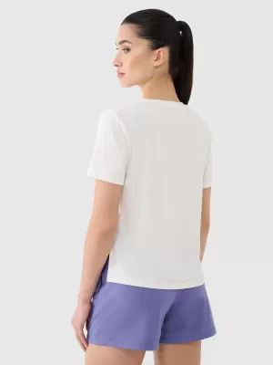 Cămașă funcțională feminină 4F RSS25TFTSF1236 APROAPE ALB