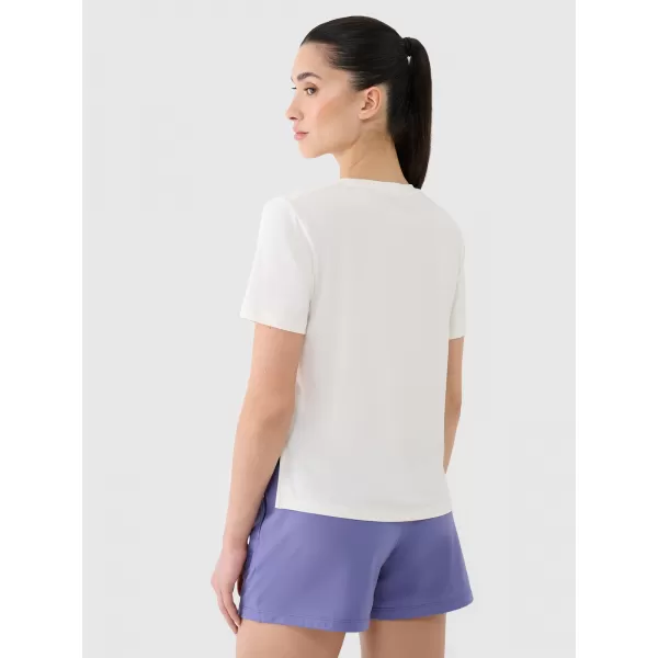  Cămașă funcțională feminină 4F RSS25TFTSF1236 APROAPE ALB 