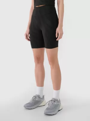 Leggurile scurte ale doamnelor 4F WSS25TFSTF016 NEGRU ADÂNC