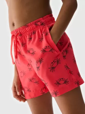 Pantaloni scurţi 4F JWSS25UBDSM121 CORAL ALLOVER