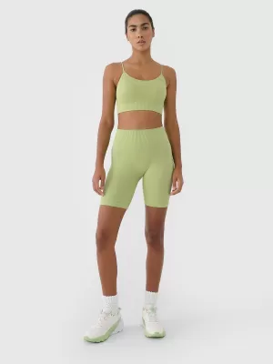 Leggurile scurte ale doamnelor 4F WSS25TFSTF014 VERDE DESCHIS
