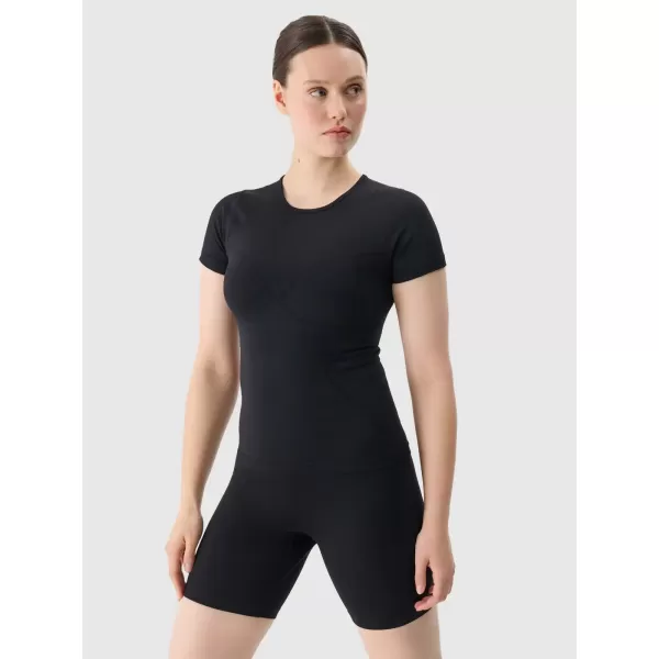  Cămașă funcțională feminină 4F WSS25TFTSF1270 NEGRU ADÂNC 