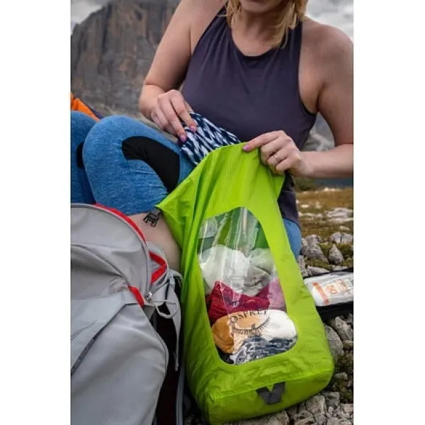  Husă OSPREY DRY SACK 35 W/WINDOW LIMON GREEN 