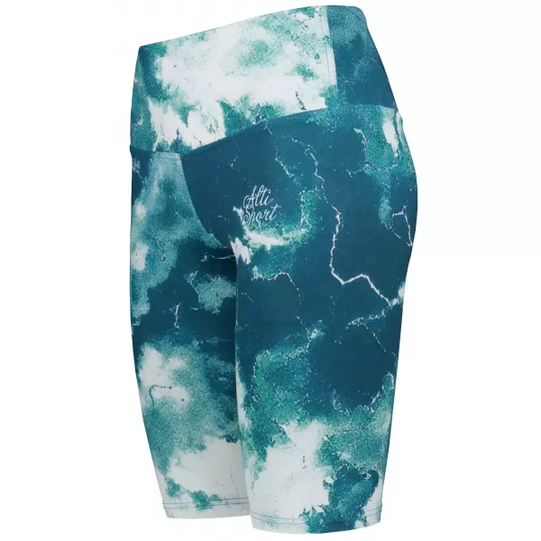  Jambiere pentru femei deasupra genunchilor premium ALTISPORT VOJ/ALW066LEG02 VERDE -BLUE 