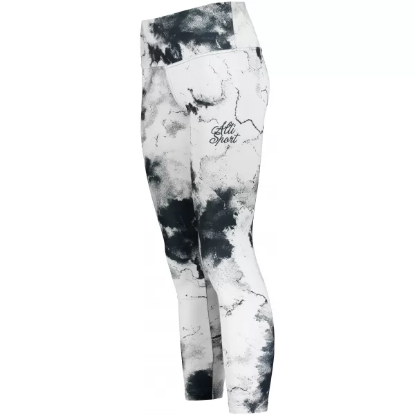  Premium pentru jambiere lungi pentru femei ALTISPORT VOJ/ALW066LEG01 ALB -ȘI -BLACK 