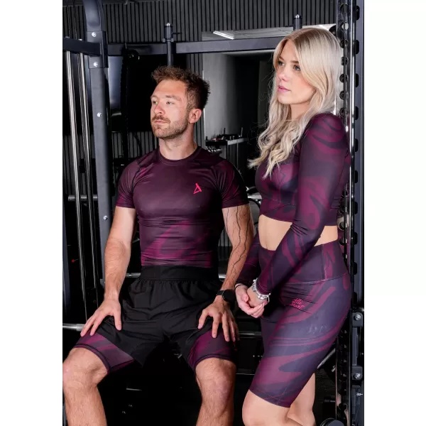  Jambiere sport pentru bărbați pe genunchii premium ALTISPORT VOJ/ALM072LEG02 VIN ROȘU 