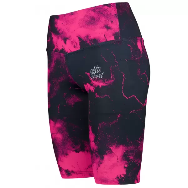  Jambiere pentru femei deasupra genunchilor premium ALTISPORT VOJ/ALW066LEG02 NEGRU -PINK 