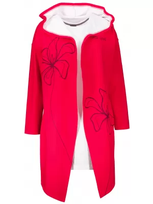 Cardigan premium pentru femei ALTISPORT VOJ/ALW075MI07 ROȘU-APRINS