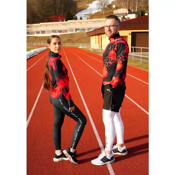  Panouri sportive pentru femei Premium Plus ALTISPORT VOJ/ALW076MI04 ROȘU/NEGRU 