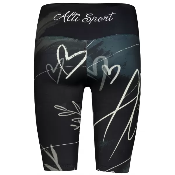  Jambiere pentru femei deasupra genunchilor premium ALTISPORT VOJ/ALW083LEG02 ALB -NEGRU 