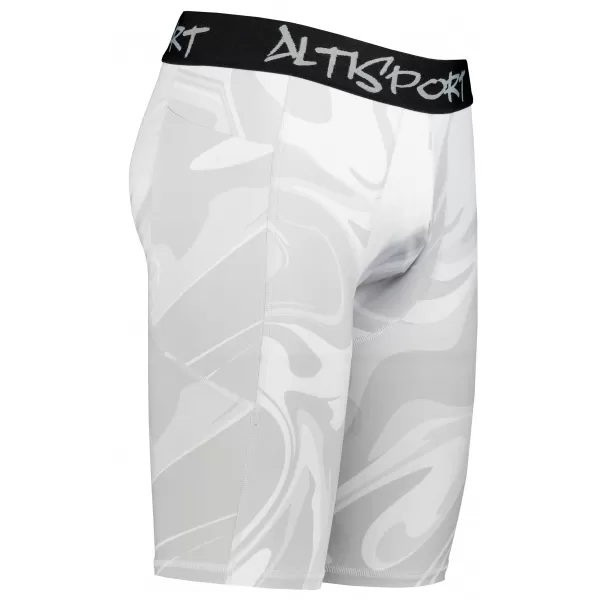  Jambiere sport pentru bărbați pe genunchii premium ALTISPORT VOJ/ALM072LEG02 GRI 