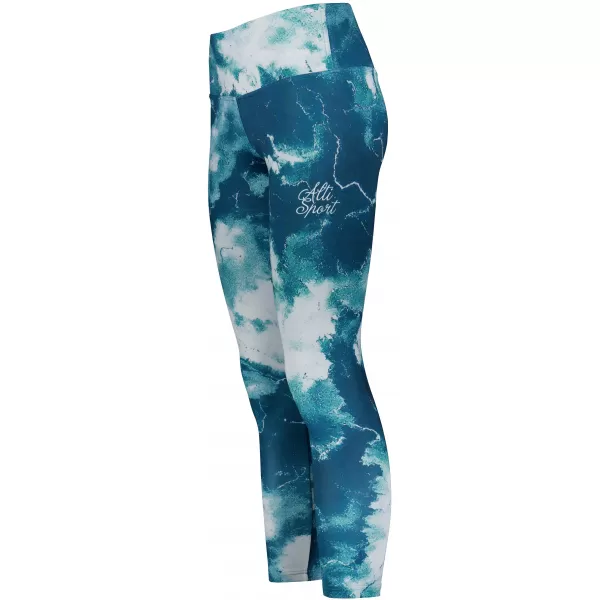  Premium pentru jambiere lungi pentru femei ALTISPORT VOJ/ALW066LEG01 VERDE -BLUE 