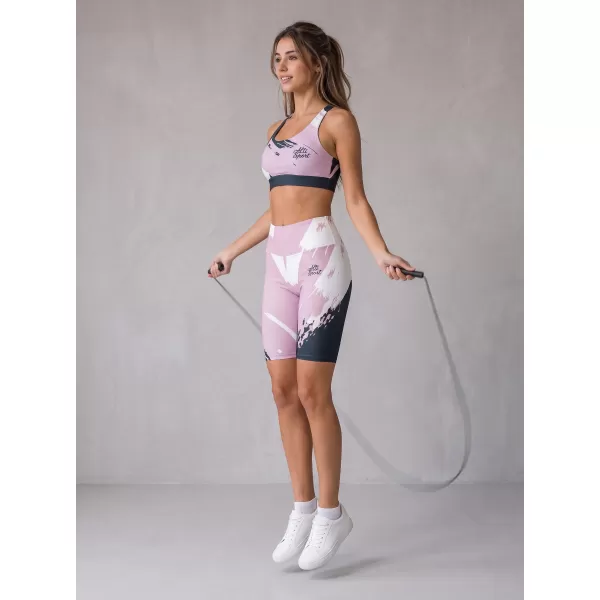  Jambiere pentru femei deasupra genunchilor premium ALTISPORT VOJ/ALW081LEG02 ROZ-NEGRU 