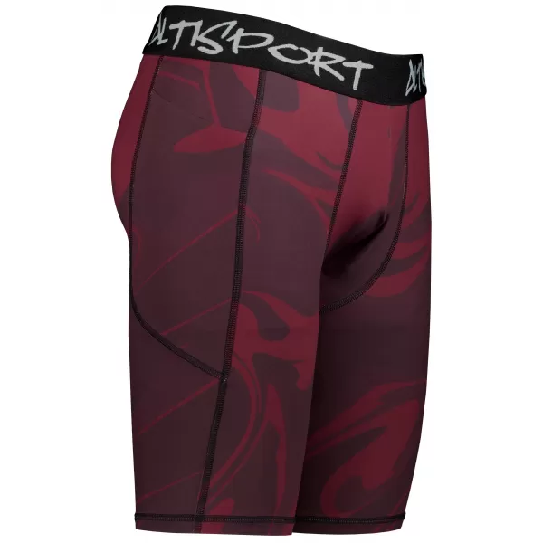  Jambiere sport pentru bărbați pe genunchii premium ALTISPORT VOJ/ALM072LEG02 VIN ROȘU 