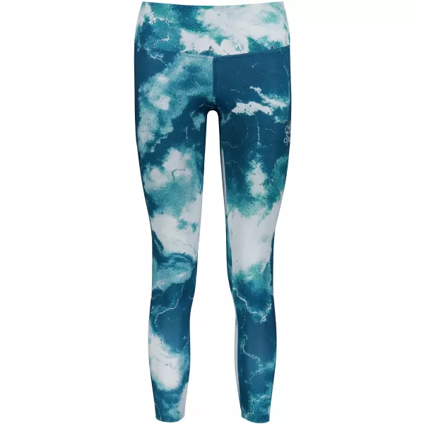  Premium pentru jambiere lungi pentru femei ALTISPORT VOJ/ALW066LEG01 VERDE -BLUE 