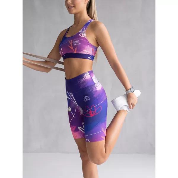  Jambiere pentru femei deasupra genunchilor premium ALTISPORT VOJ/ALW083LEG02 VIOLET 