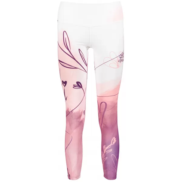  Premium pentru jambiere lungi pentru femei ALTISPORT VOJ/ALW083LEG01 ALB -PINK 