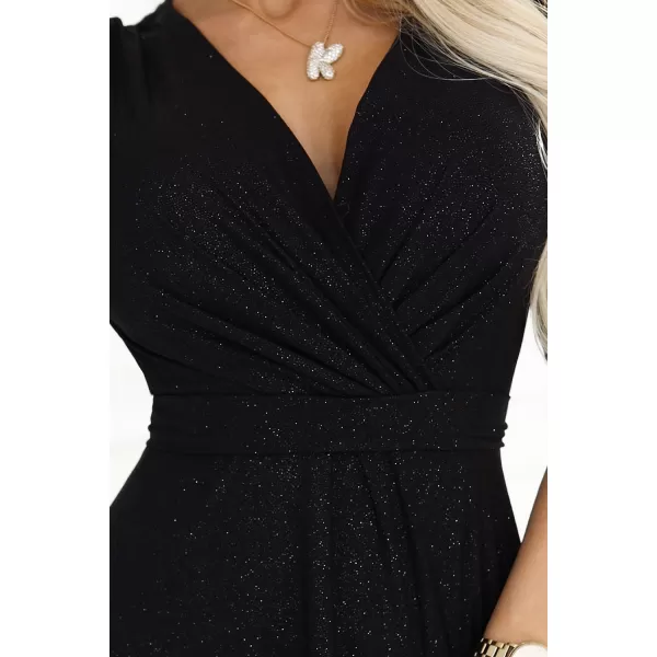  Rochie NUMOCO JENNIFER 581-1 NEGRU CU SCLIPICI 