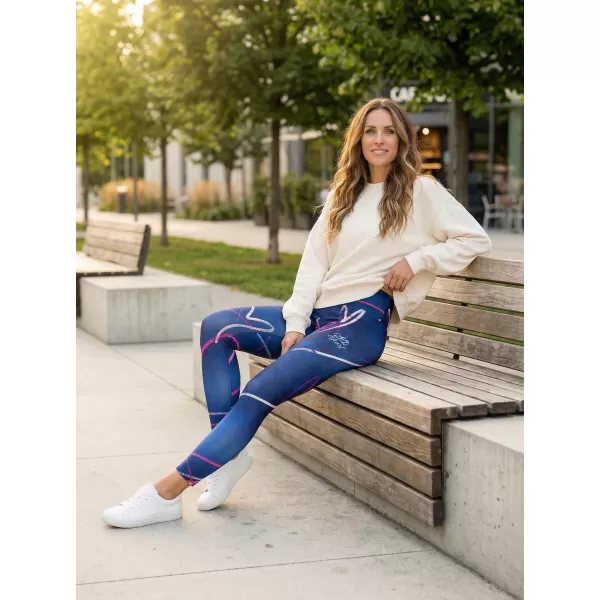  Premium pentru jambiere lungi pentru femei ALTISPORT VOJ/ALW082LEG01 ALBASTRU ÎNCHIS 