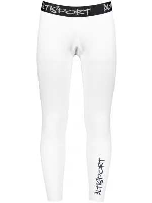Jambiere sport pentru bărbați de premiu lung ALTISPORT VOJ/ALM000LEG01 ALB