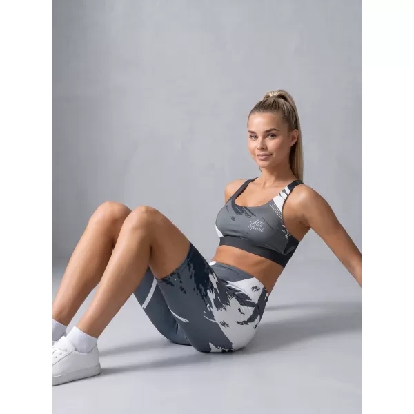  Jambiere pentru femei deasupra genunchilor premium ALTISPORT VOJ/ALW081LEG02 NEGRU-CENUȘIU 