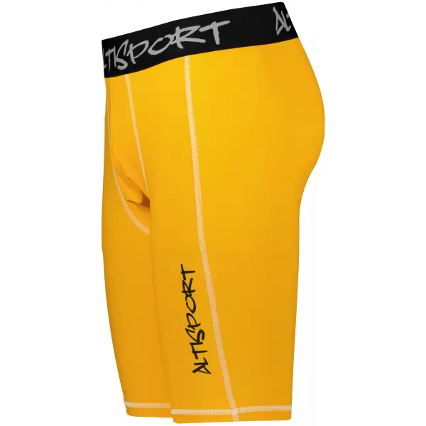  Jambiere sport pentru bărbați pe genunchii premium ALTISPORT VOJ/ALM000LEG02 PORTOCALE 