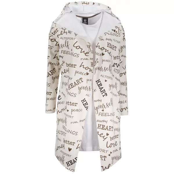  Premium de cardigan pentru femei ALTISPORT VOJ/ALW067MI07 CREMĂ 