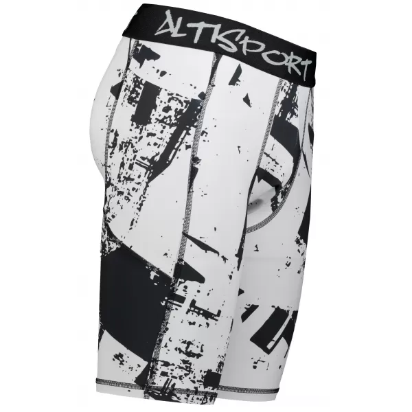  Jambiere sport pentru bărbați pe genunchii premium ALTISPORT VOJ/ALM079LEG02 NEGRU -GRAY 